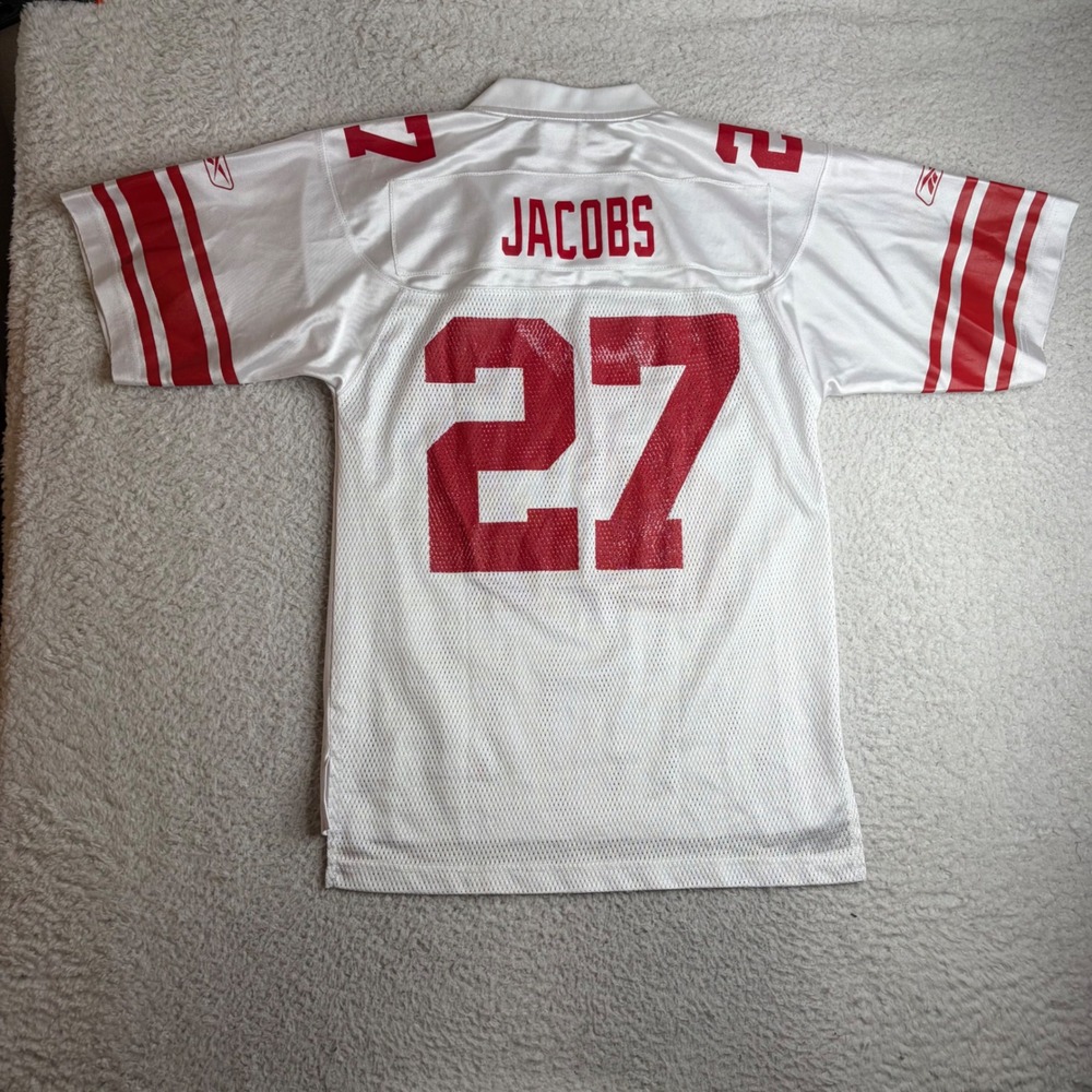 Reebok NFL New York Giants Brandon Jacobs 27 Jersey White Mens Small